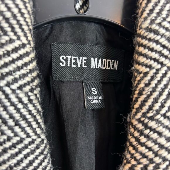Steve Madden Women's Prince Herringbone Double-Breasted Top Coat Size Small NEW - Picture 13 of 16